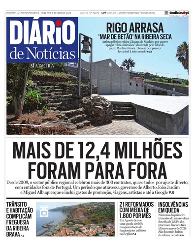 Edição do dia 5 Agosto 2025 da pubicação Diário de Notícias