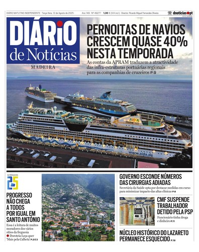 Edição do dia 12 Agosto 2025 da pubicação Diário de Notícias