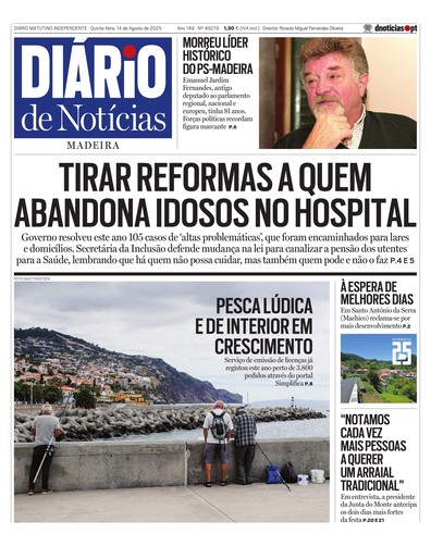 Edição do dia 14 Agosto 2025 da pubicação Diário de Notícias