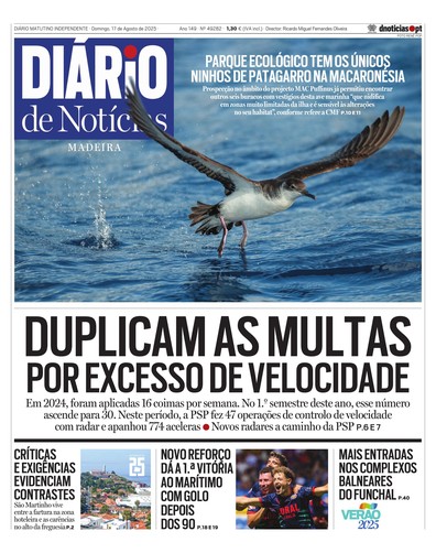 Edição do dia 17 Agosto 2025 da pubicação Diário de Notícias