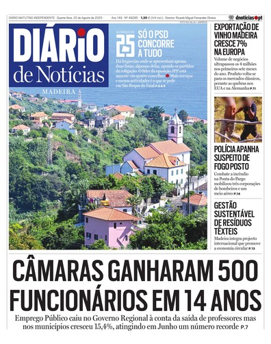 Edição do dia 20 Agosto 2025 da pubicação Diário de Notícias
