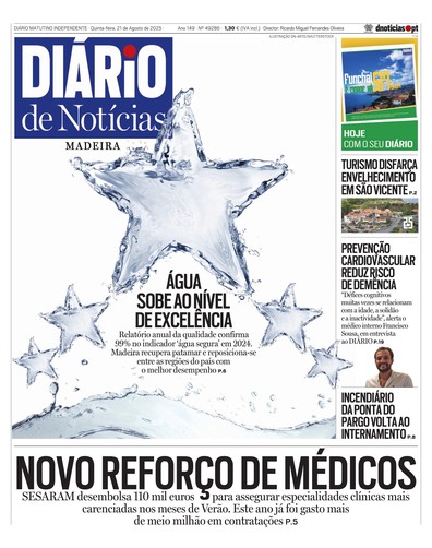 Edição do dia 21 Agosto 2025 da pubicação Diário de Notícias
