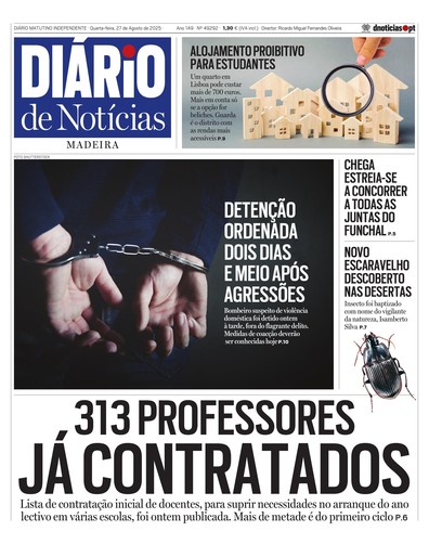 Edição do dia 27 Agosto 2025 da pubicação Diário de Notícias