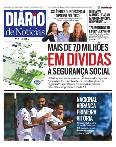 Edição do dia 31 Agosto 2025 da pubicação Diário de Notícias