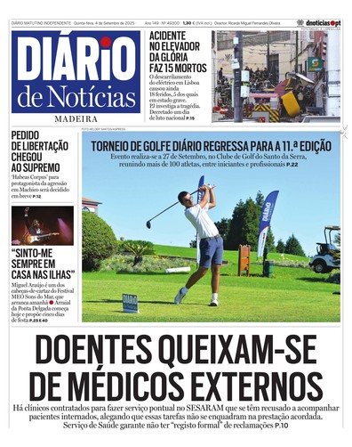 Edição do dia 4 Setembro 2025 da pubicação Diário de Notícias