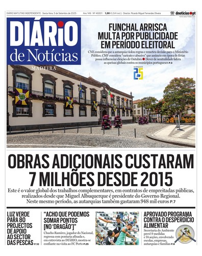 Edição do dia 5 Setembro 2025 da pubicação Diário de Notícias