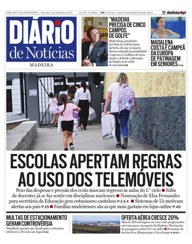 Edição do dia 9 Setembro 2025 da pubicação Diário de Notícias