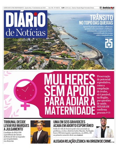 Edição do dia 17 Setembro 2025 da pubicação Diário de Notícias