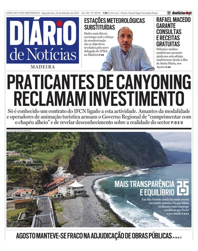 Edição do dia 22 Setembro 2025 da pubicação Diário de Notícias
