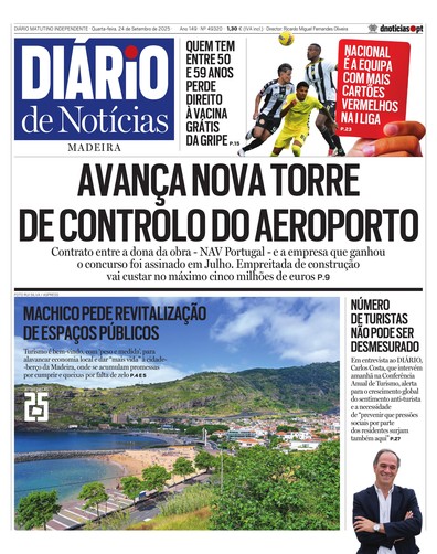 Edição do dia 24 Setembro 2025 da pubicação Diário de Notícias