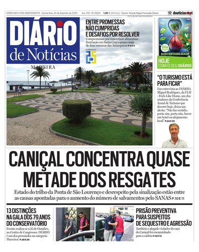 Edição do dia 25 Setembro 2025 da pubicação Diário de Notícias