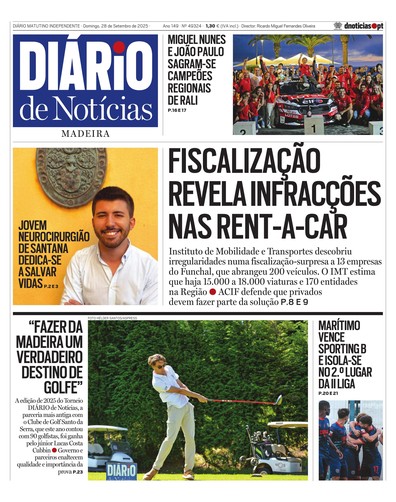 Edição do dia 28 Setembro 2025 da pubicação Diário de Notícias