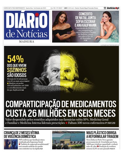 Edição do dia 1 Outubro 2025 da pubicação Diário de Notícias