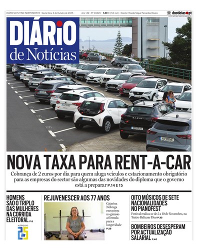 Edição do dia 3 Outubro 2025 da pubicação Diário de Notícias