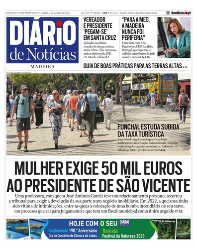 Edição do dia 4 Outubro 2025 da pubicação Diário de Notícias