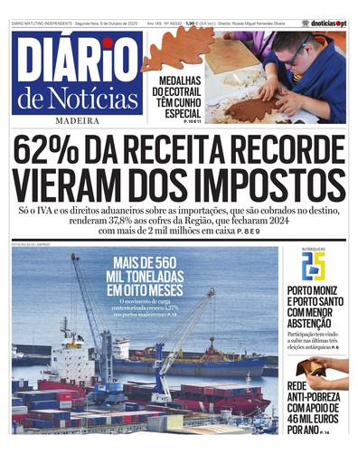 Edição do dia 6 Outubro 2025 da pubicação Diário de Notícias