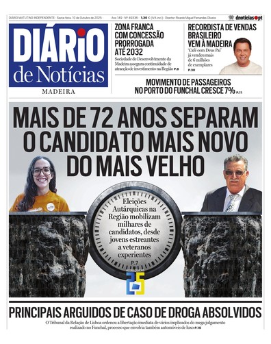 Edição do dia 10 Outubro 2025 da pubicação Diário de Notícias