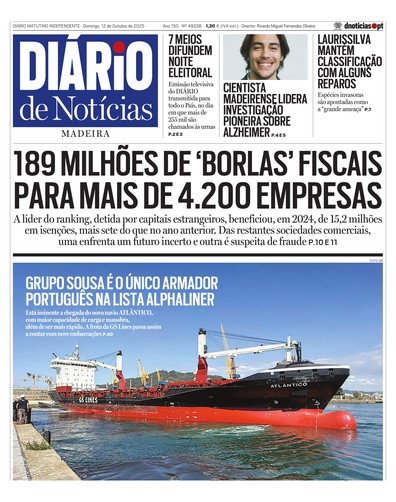 Edição do dia 12 Outubro 2025 da pubicação Diário de Notícias