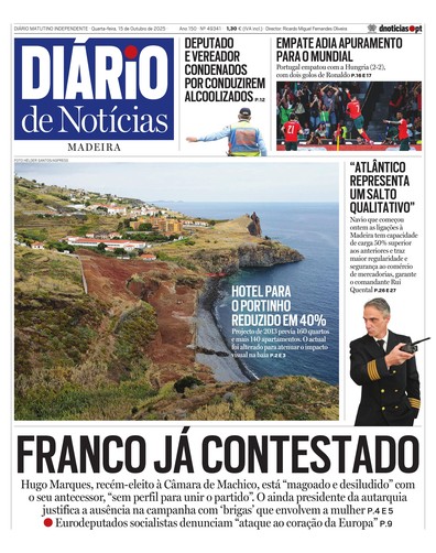 Edição do dia 15 Outubro 2025 da pubicação Diário de Notícias