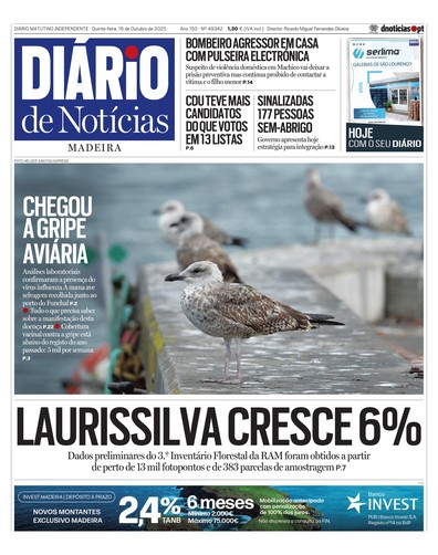 Edição do dia 16 Outubro 2025 da pubicação Diário de Notícias
