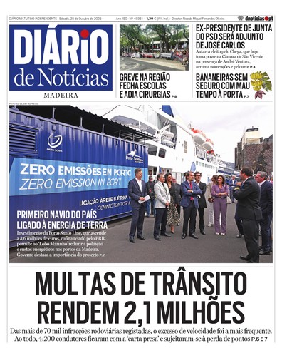 Edição do dia 25 Outubro 2025 da pubicação Diário de Notícias