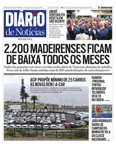 Edição do dia 26 Outubro 2025 da pubicação Diário de Notícias