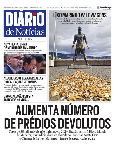 Edição do dia 1 Novembro 2025 da pubicação Diário de Notícias