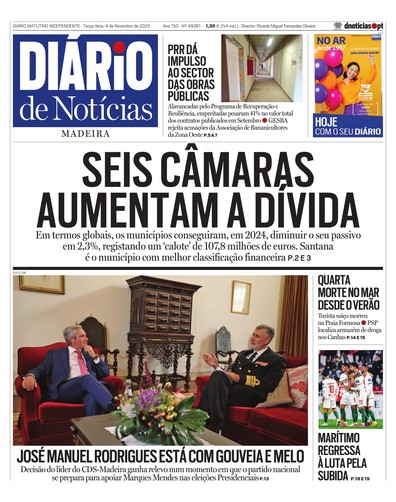 Edição do dia 4 Novembro 2025 da pubicação Diário de Notícias
