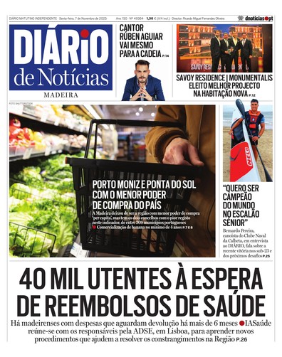 Edição do dia 7 Novembro 2025 da pubicação Diário de Notícias