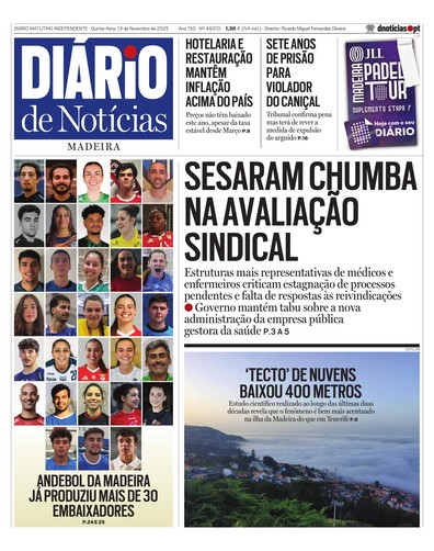 Edição do dia 13 Novembro 2025 da pubicação Diário de Notícias