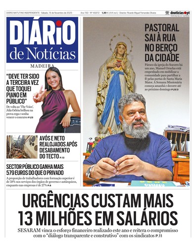 Edição do dia 15 Novembro 2025 da pubicação Diário de Notícias