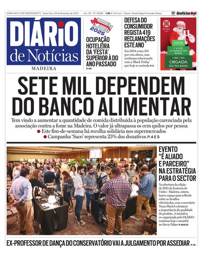 Edição do dia 28 Novembro 2025 da pubicação Diário de Notícias