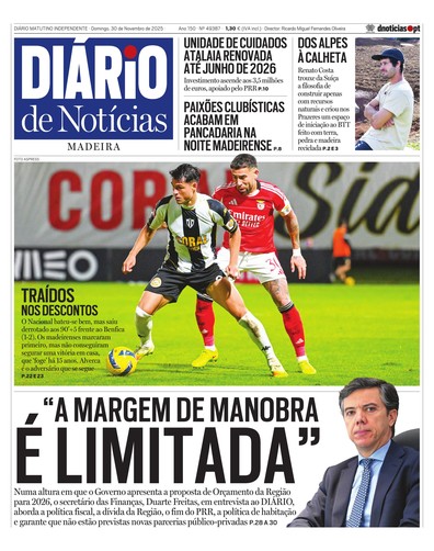 Edição do dia 30 Novembro 2025 da pubicação Diário de Notícias