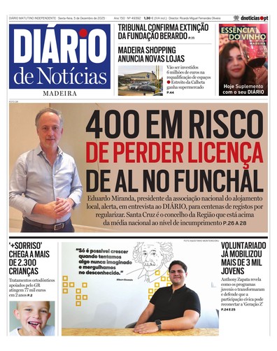 Edição do dia 5 Dezembro 2025 da pubicação Diário de Notícias