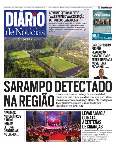 Edição do dia 17 Dezembro 2025 da pubicação Diário de Notícias