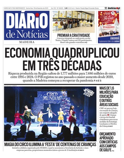 Edição do dia 18 Dezembro 2025 da pubicação Diário de Notícias