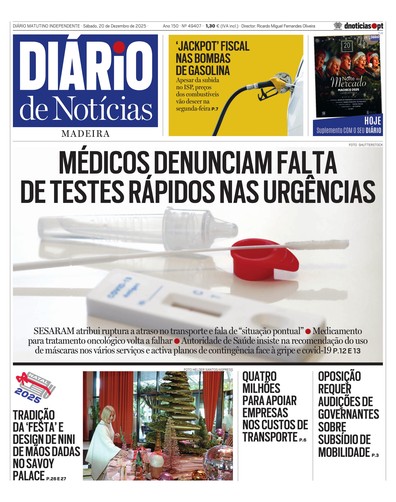 Edição do dia 20 Dezembro 2025 da pubicação Diário de Notícias
