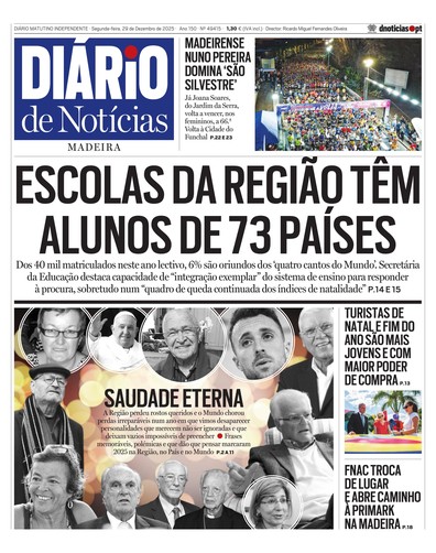Edição do dia 29 Dezembro 2025 da pubicação Diário de Notícias