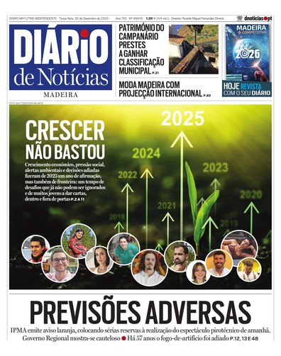 Edição do dia 30 Dezembro 2025 da pubicação Diário de Notícias