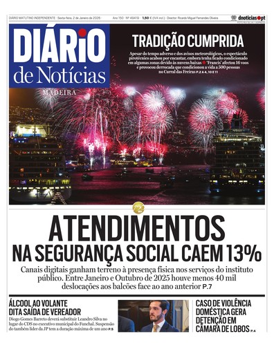 Edição do dia 2 Janeiro 2026 da pubicação Diário de Notícias