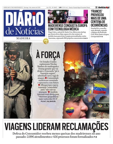 Edição do dia 4 Janeiro 2026 da pubicação Diário de Notícias