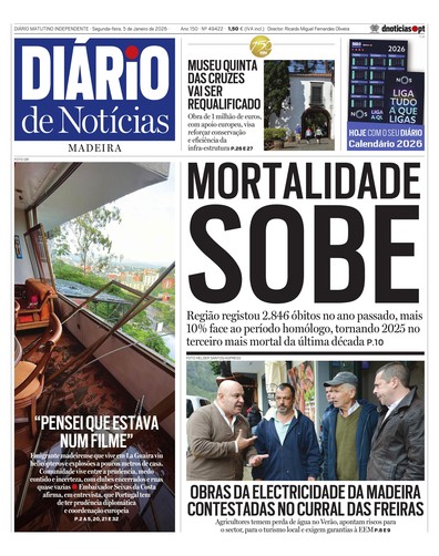 Edição do dia 5 Janeiro 2026 da pubicação Diário de Notícias