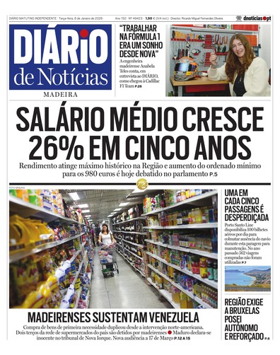 Edição do dia 6 Janeiro 2026 da pubicação Diário de Notícias