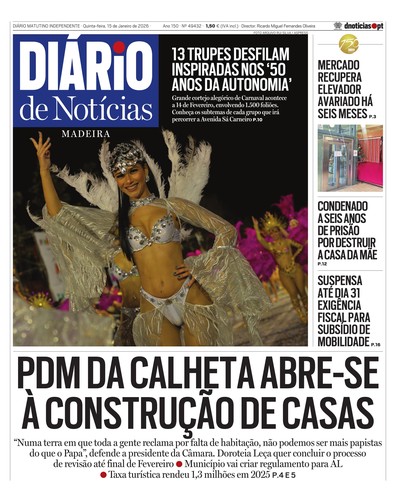 Edição do dia 15 Janeiro 2026 da pubicação Diário de Notícias