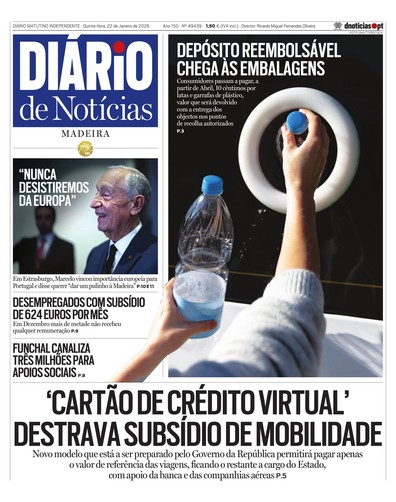 Edição do dia 22 Janeiro 2026 da pubicação Diário de Notícias