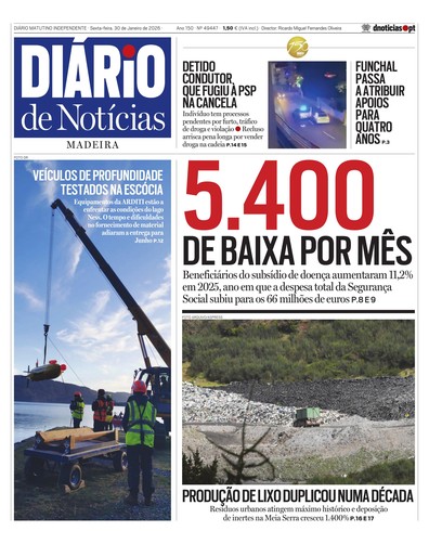 Edição do dia 30 Janeiro 2026 da pubicação Diário de Notícias