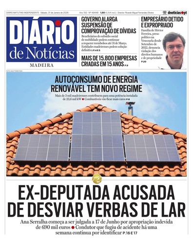 Edição do dia 31 Janeiro 2026 da pubicação Diário de Notícias