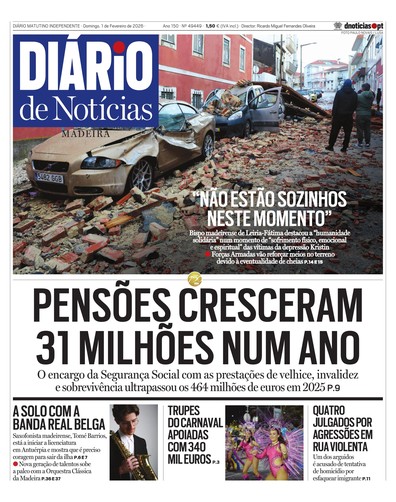 Edição do dia 1 Fevereiro 2026 da pubicação Diário de Notícias