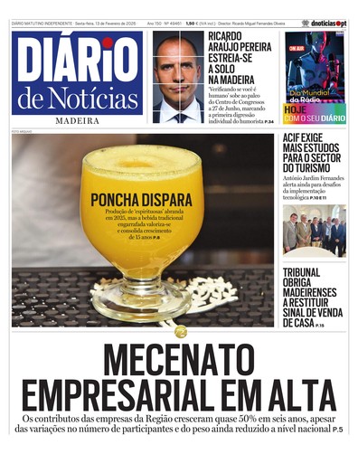 Edição do dia 13 Fevereiro 2026 da pubicação Diário de Notícias