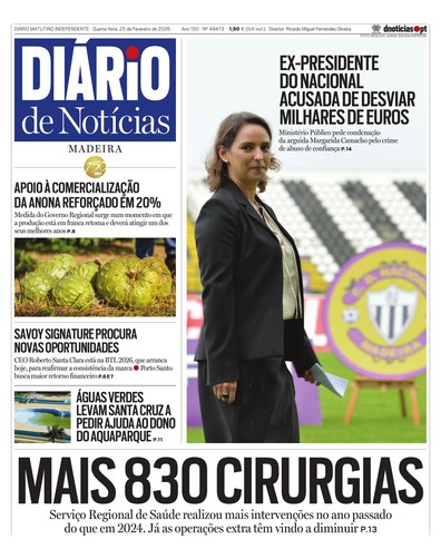 Edição do dia 25 Fevereiro 2026 da pubicação Diário de Notícias